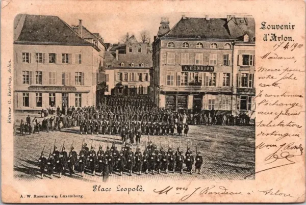 Place Leopold, Souvenier d'Arlon, Aarlen 1900