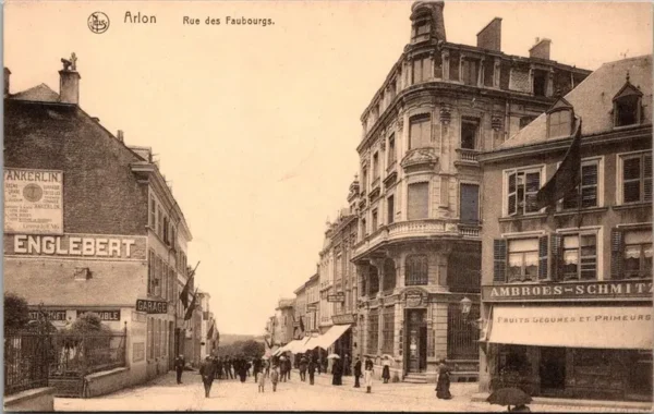 Rue des Faubourgs, Englebert, Arlon, Aarlen 1916 (Feldpost)