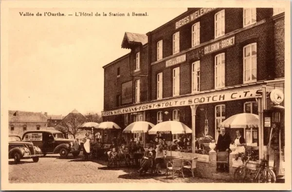 L'Hotel de la Station á Bomal, Tabac Hubert, Vallée de l'Ourthe