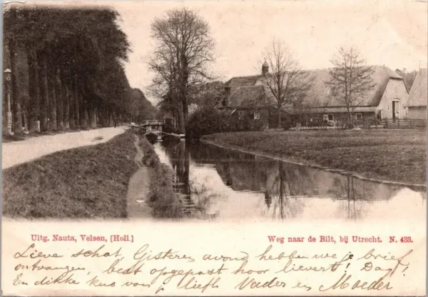 Weg naar de Bilt, bij Utrecht 1902 (UT)