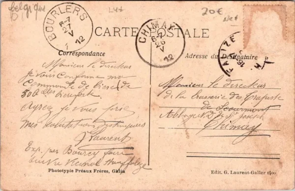 Route de Liège - L'Hôtel Château des Cheras, Houffalize 1912