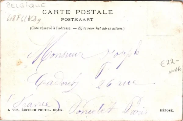 La Gare/De statie, Aulnois-Quévy - La frontière 1907