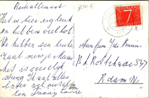 Nunspeet, Bij de boerderij 1957 (GD)