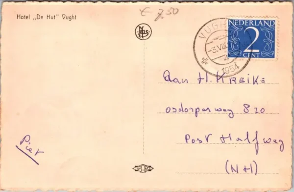 Vught, Hotel 'de Hut' 1954 (NB)