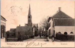 Terheijden, Kerkdreef met volk 1907 (NB)