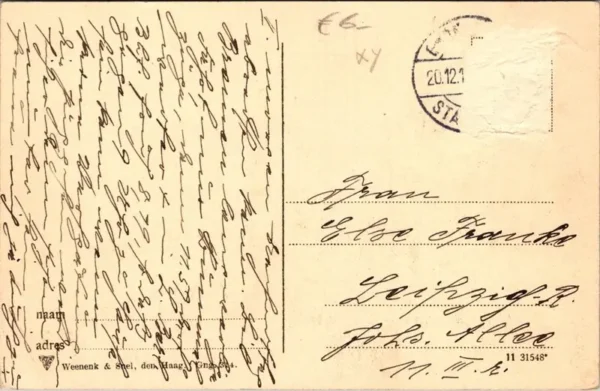 Groningen, Heerenstraat met tram 1911 (GR)