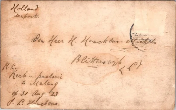 R.K. Kerk en Pastorie te Malang, Street view, Indonesië 1923