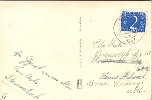 St. Anthonis, Dorpstraat, Van Nelle Tabak 1947 (NB)