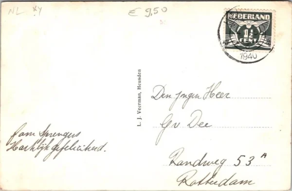 Heusden, Postkantoor 1940 (NB)