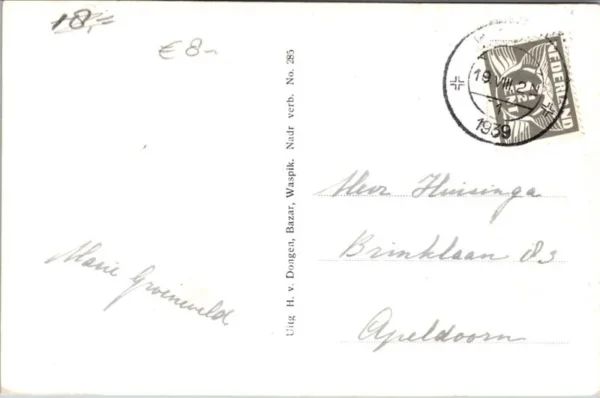 Waspik, Kerkstraat en gemeentehuis 1939 (NB)