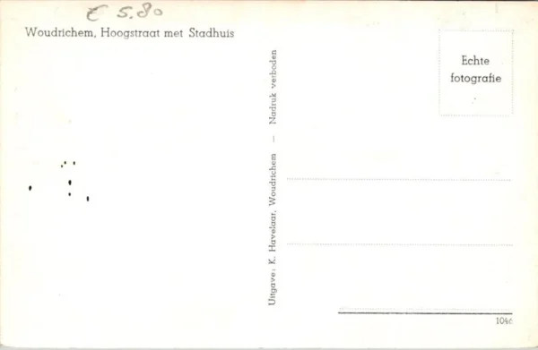 Woudrichem, Hoogstraat met stadhuis 1946 (NB)